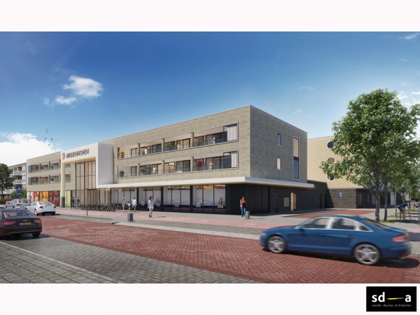 Nieuwbouw 16 luxe appartementen winkelcentrum Middenhoven Amstelveen.